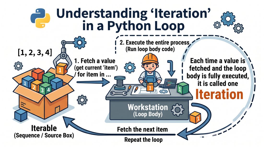 Iteration mechanism in Python loops